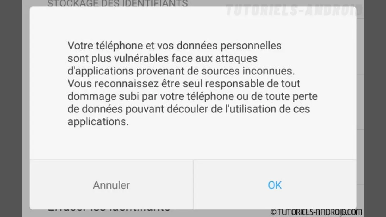 Comment autoriser les sources inconnues sur Android ? 8 Avertissement Sources inconnues MIUI