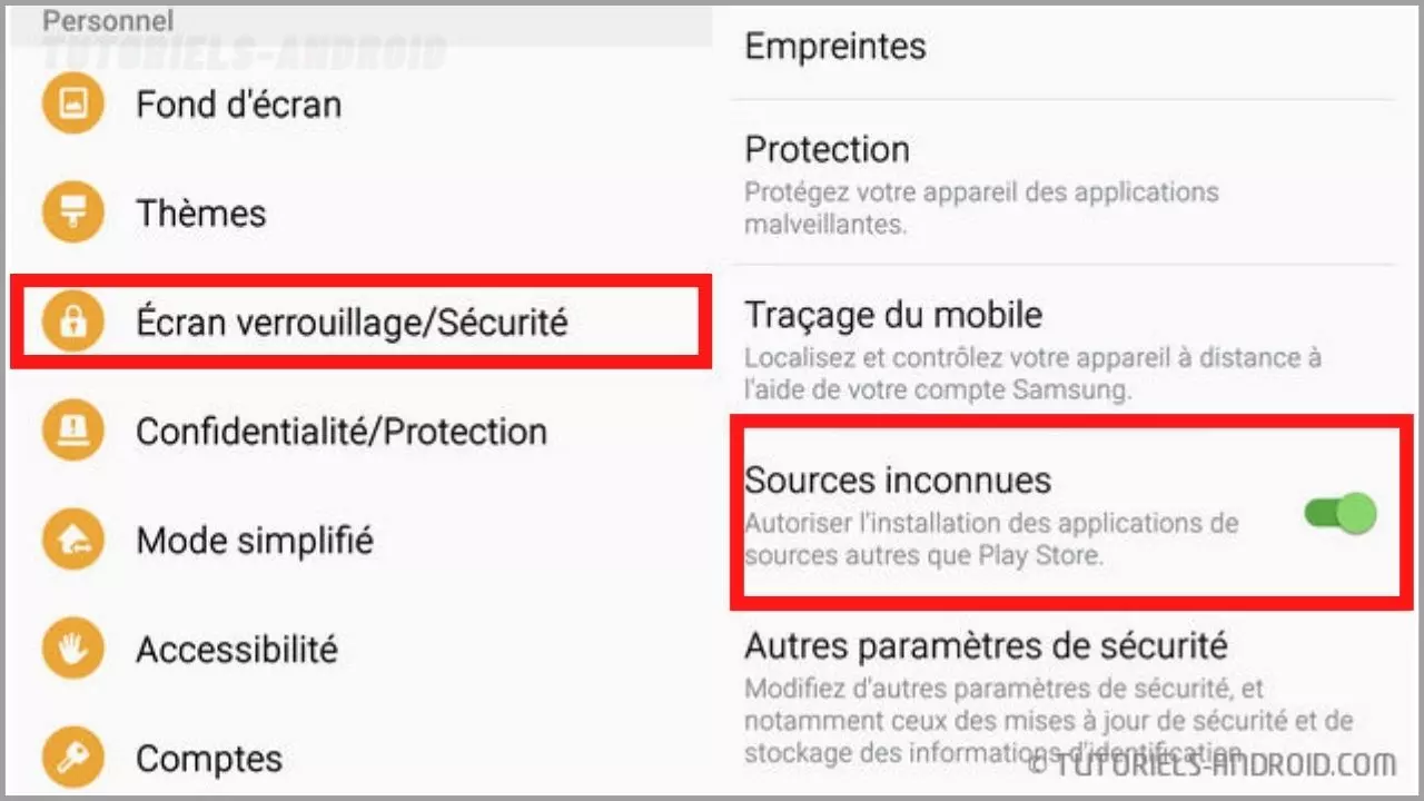 Comment autoriser les sources inconnues sur Android ? 5 Sources inconnues Android 6 et Android 7