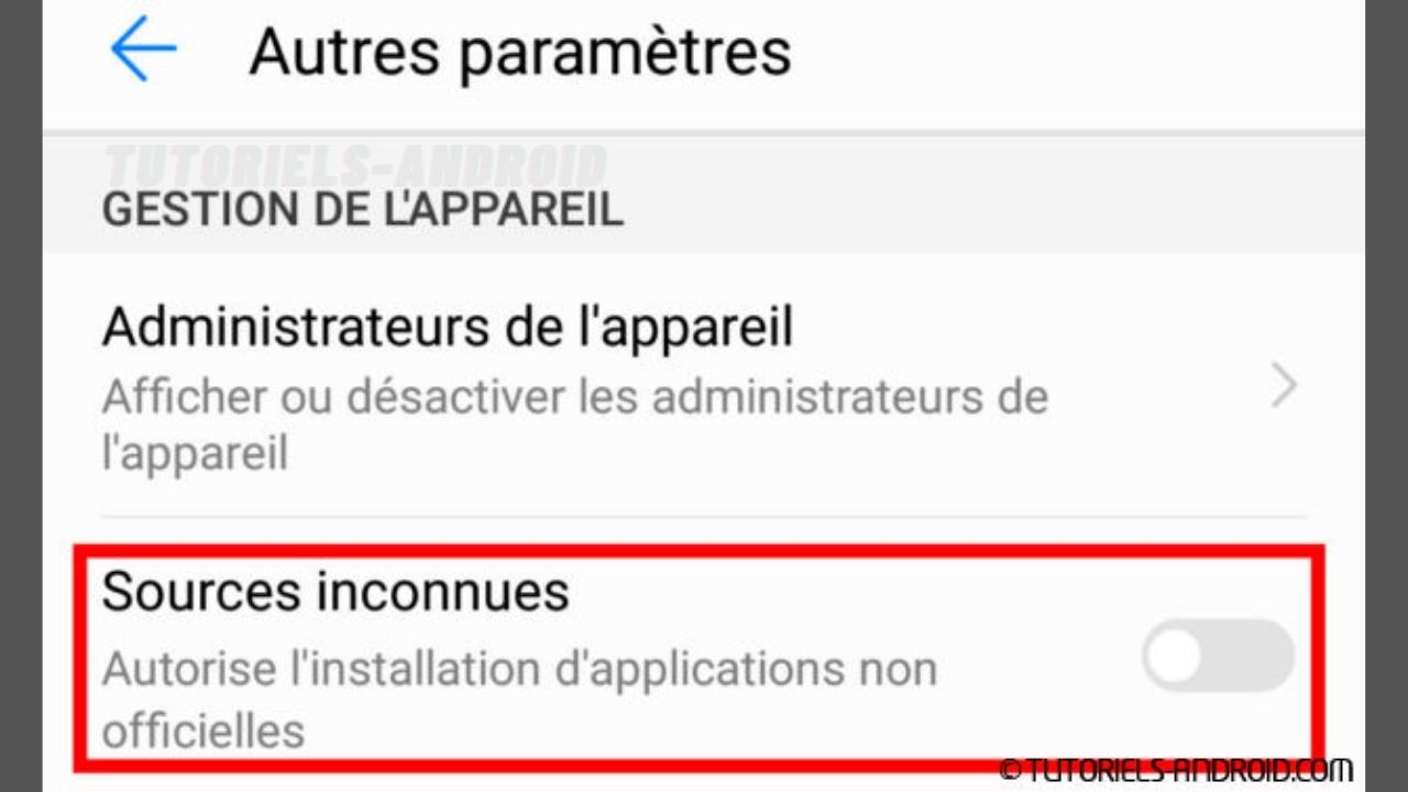 Gestion de l'appareil Android 8 Oreo
