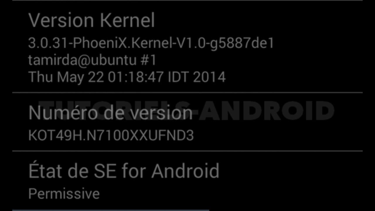 Numéro de version : Activer débogage USB sur Android Jellybean et Android KitKat