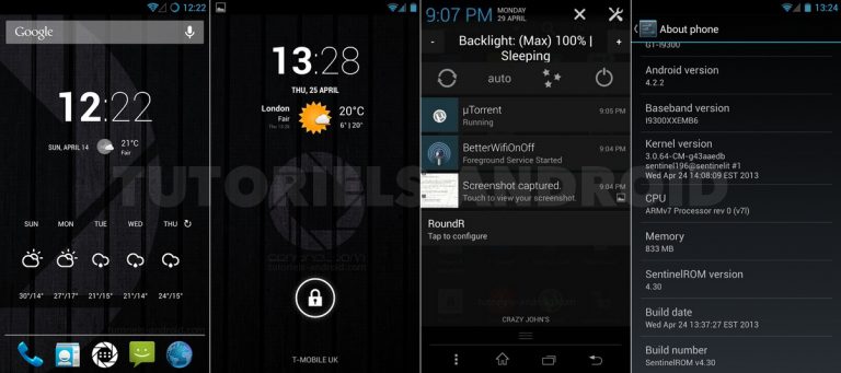 Installer la SentinelROM v4.30 Android 4.2.2 sur GALAXY S3 15 Image représentant : screen capture rom custom sentinelrom galaxy s3