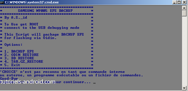 Script EFS-BACKUP - GALAXY Note 3