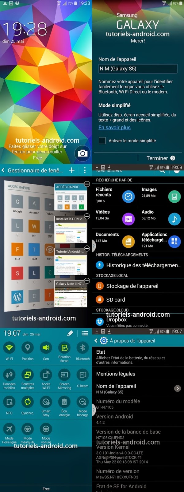ROM officielle N7105XXUFND3 KitKat 4.4.2 (KNOX Free) Expérience S5 17 Image représentant : kitkat dexnoxed n7105