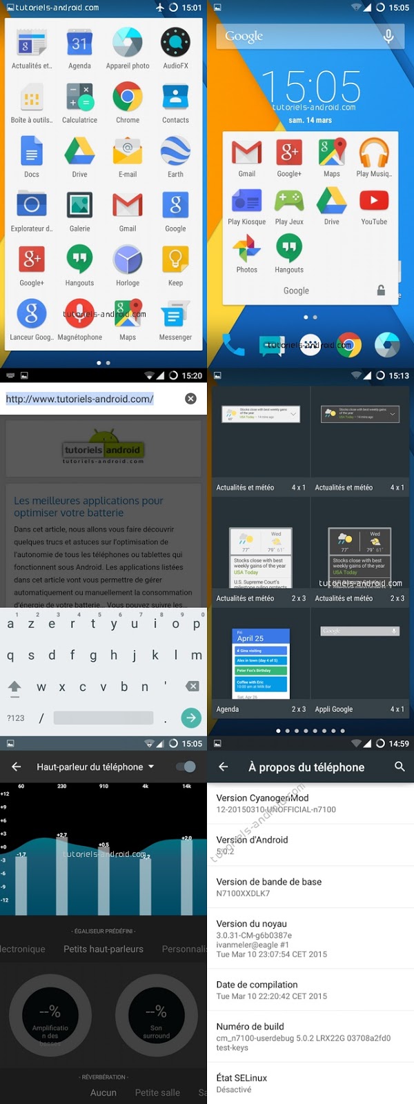 Captures d'écran : CM12 pour GT-N7100