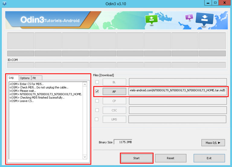 Image représentant : install firmware gnote n7000 with odin3