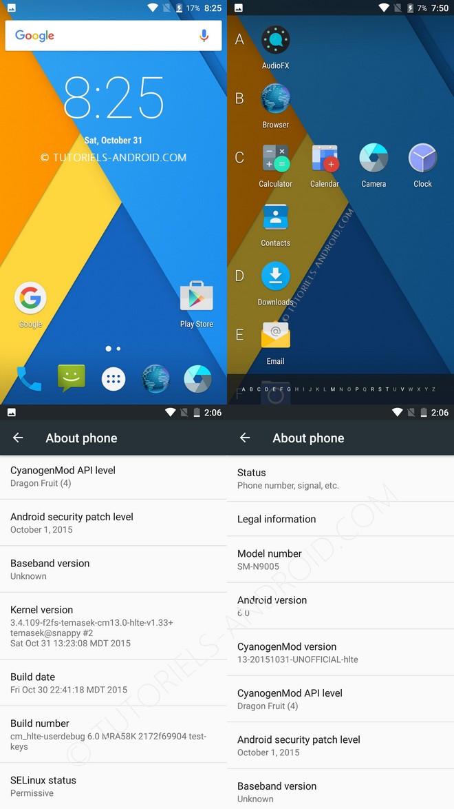 Installer la CM13 Android 6.0 sur son GALAXY Note 3 2 Image représentant : cm13 android 6 0 n9005