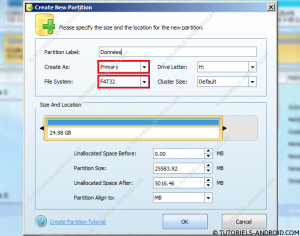 Image représentant : creer partition fat minitools tutoriels android