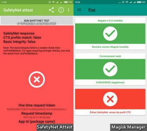 Image représentant : echec safetynet attest android root