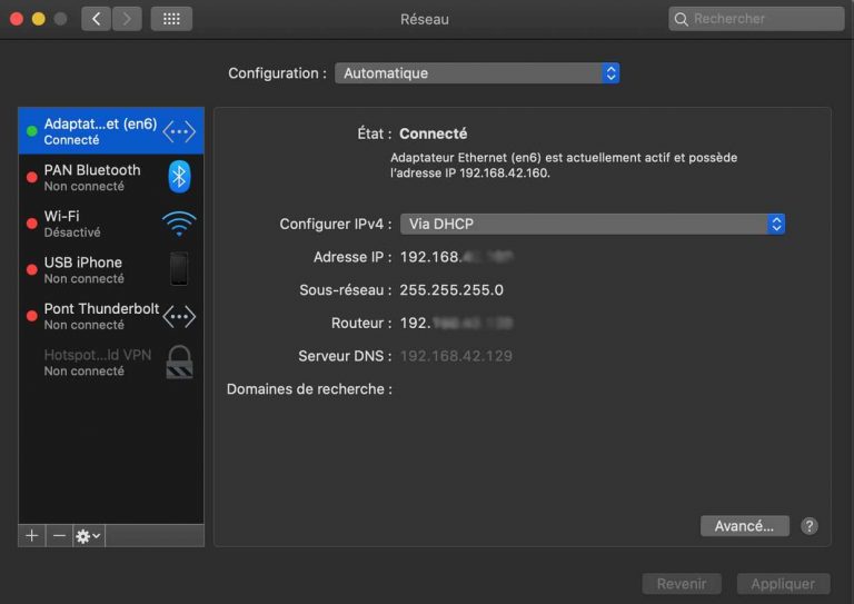 Image représentant : tether usb android macos