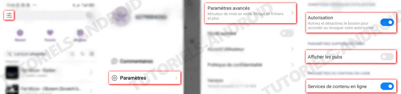 Désactiver les pubs Mi Musique