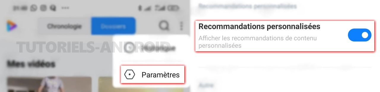 Désactiver les pubs dans Mi video