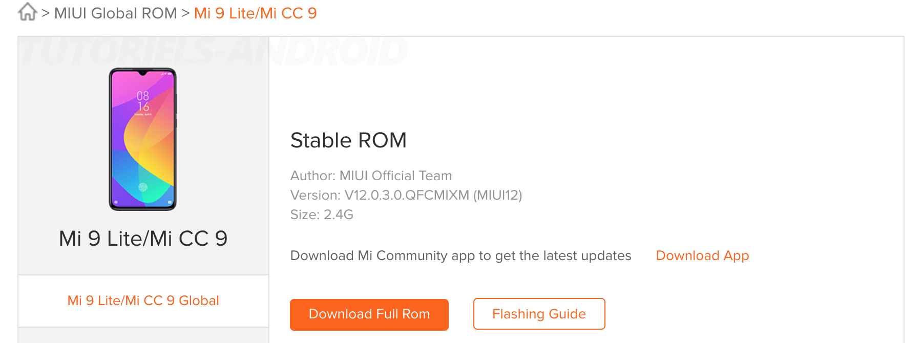 ROM Miui 12 Stable