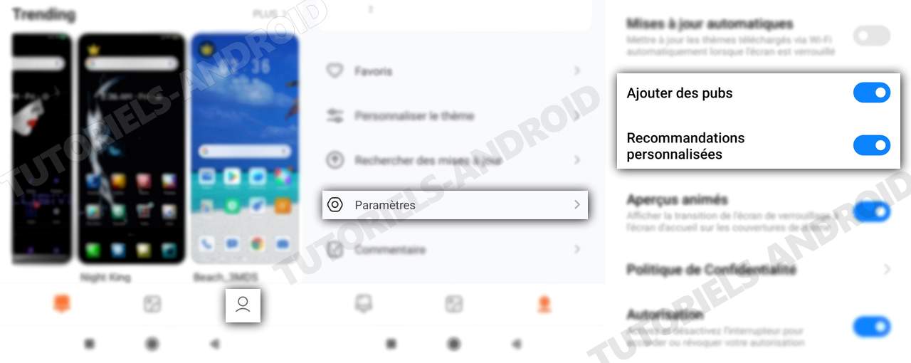 Supprimer les pubs Miui Thème