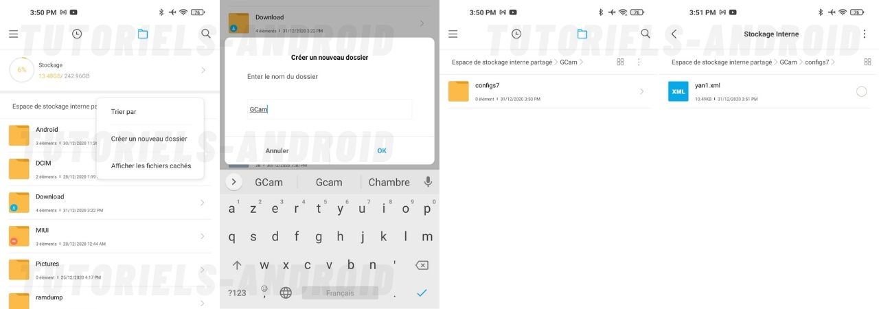 GCam pour Mi 10T/Pro/Lite, installation et configuration 3 Créer dossier GCam MIUI