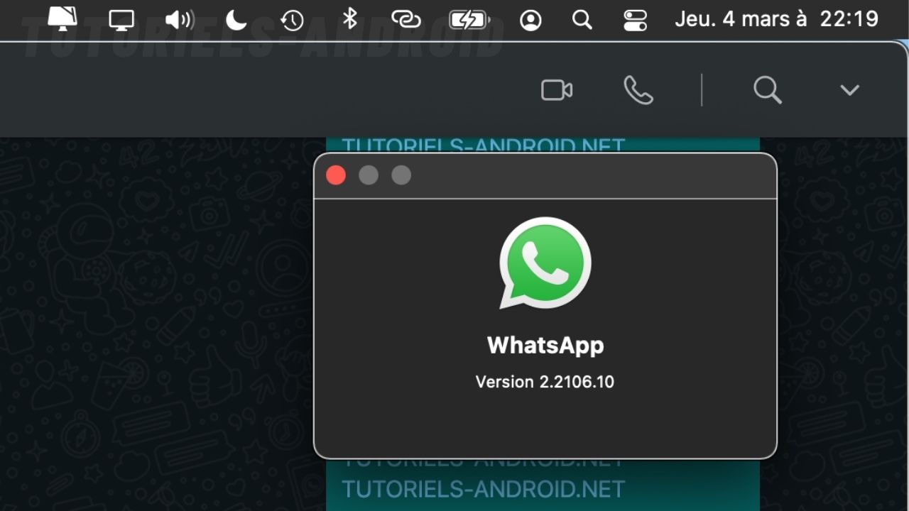 Passer des appels est enfin possible sur WhatsApp Web, Windows et MacOS 1 Vérifier la version de WhatsApp sur MacOS