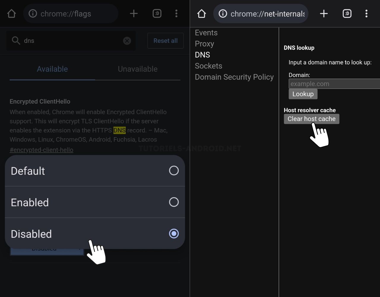 Bloquer les publicités sur Android sans root ou applications 2 Changer les paramètres DNS sur Google Chrome pour désactiver les publicités dedans