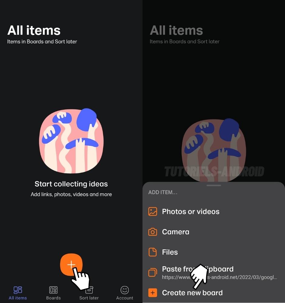 WeTransfer : Le secret du transfert de fichiers volumineux sur Android 2 Image représentant : creer nouveau bord wetransfer