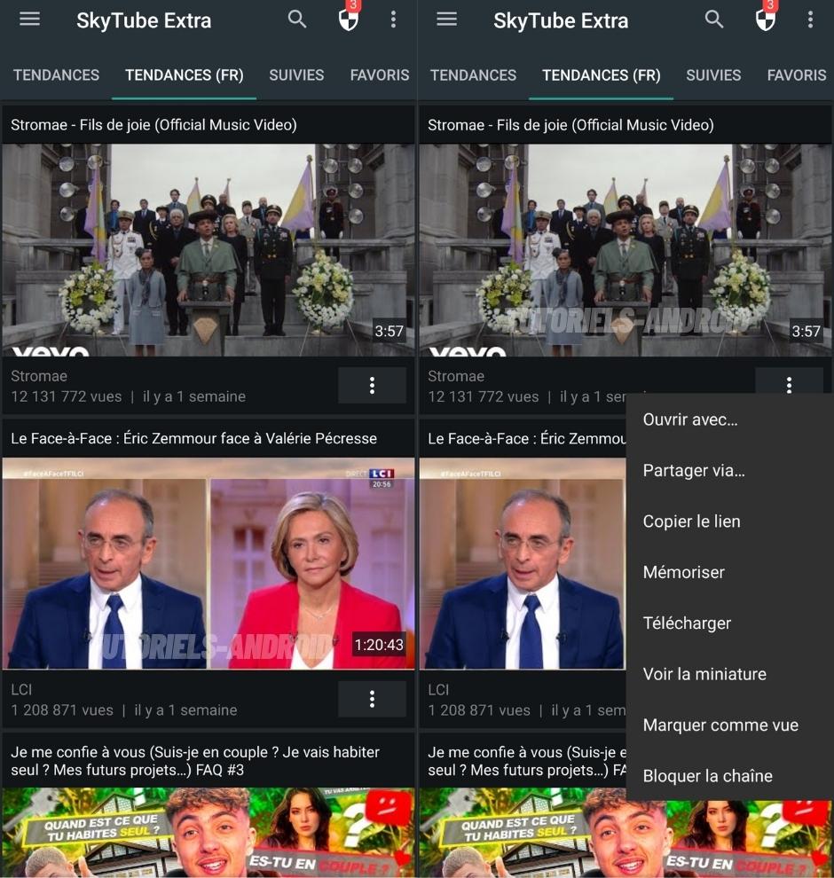 SkyTube Extra pour Android
