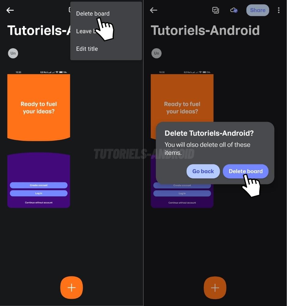 WeTransfer : Le secret du transfert de fichiers volumineux sur Android 3 Supprimer le bord sur WeTransfer Android