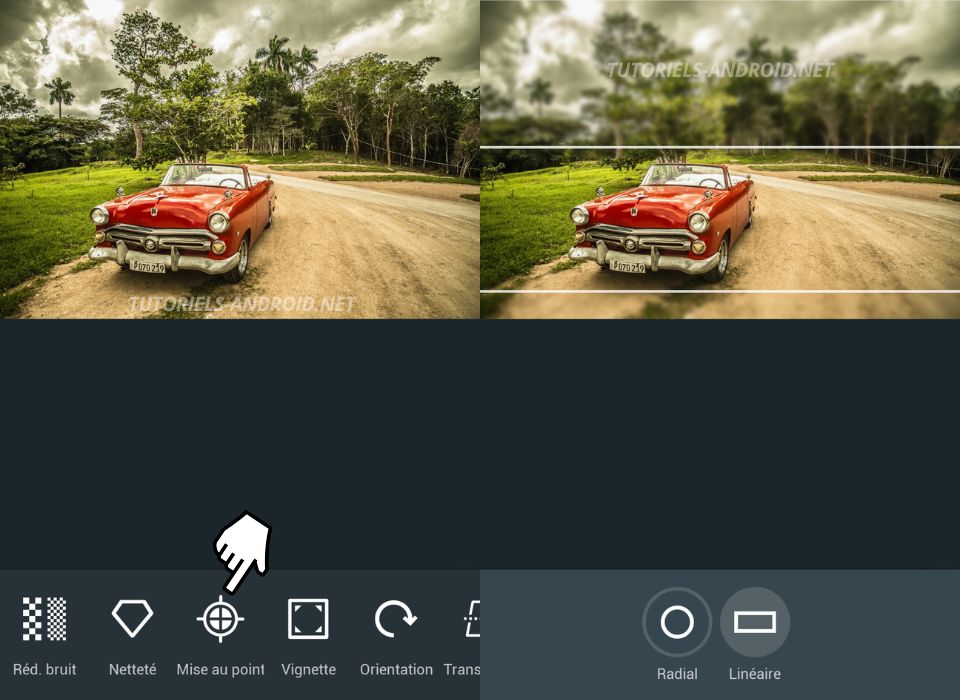 05 applications Tilt-Shift pour prendre d'incroyables photos miniatures sur Android 4 Outil Mise au point Applis Android Aviary