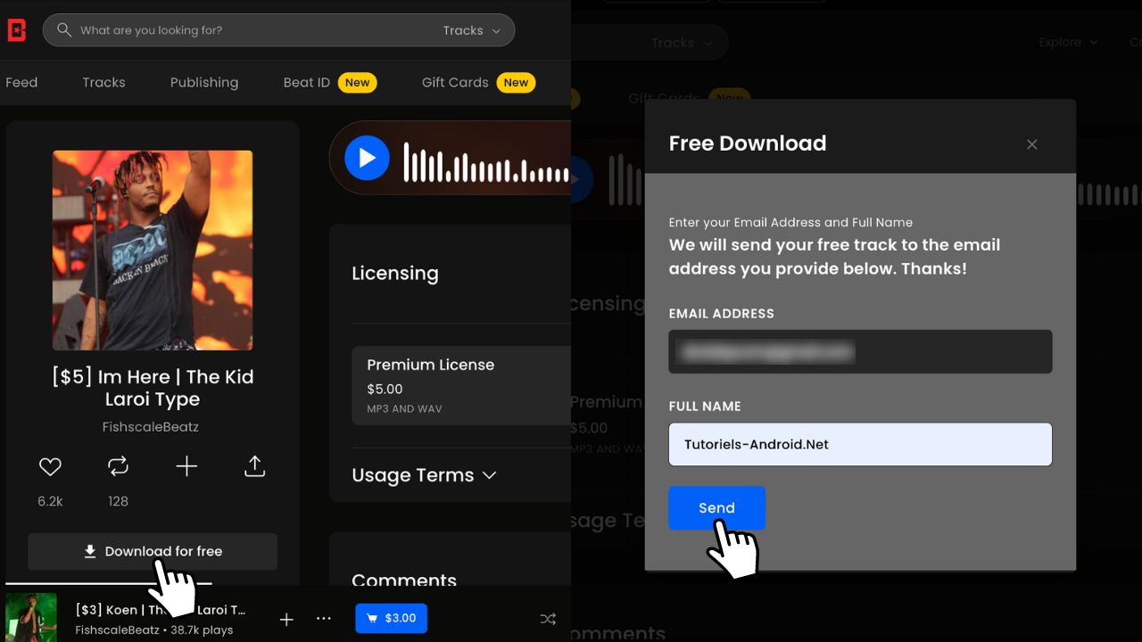 Télécharger des fichier MP3/WAV depuis BeatStars.Com