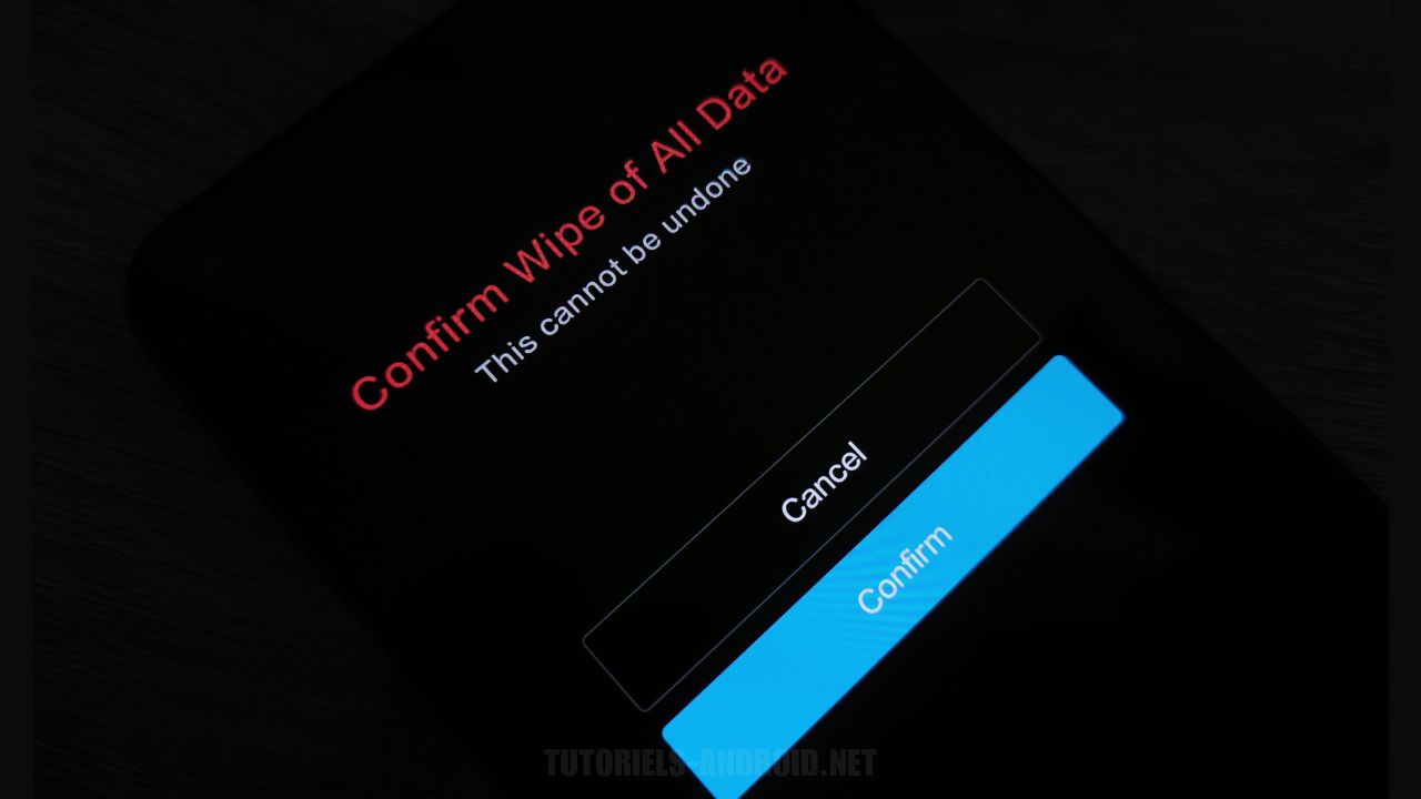 Hard reset d'un Xiaomi sous MIUI 14 (Mi, Redmi et Poco) 5 Confirmer Wipe All Data sur Xiaomi, Redmi et Poco