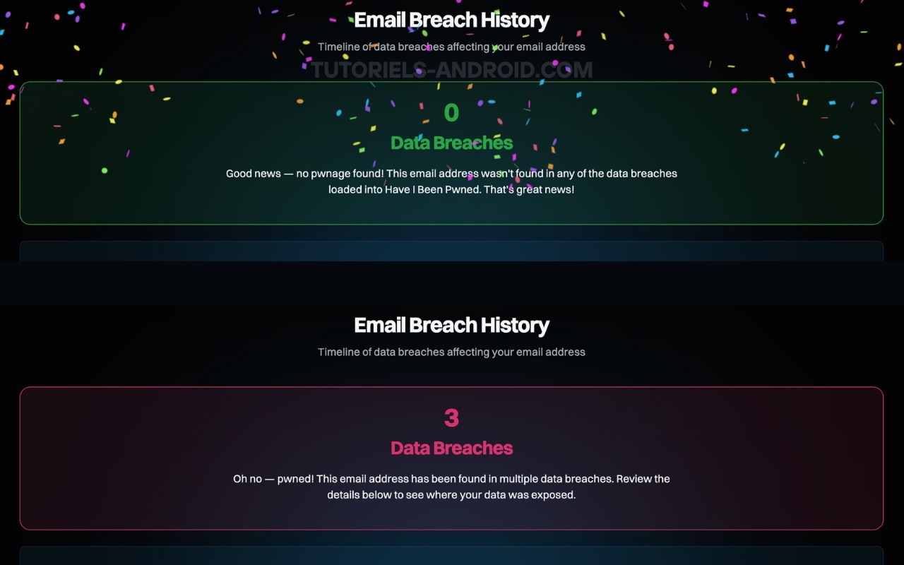 Mots de passe piratés : Email vérifié avec Have I Been Pwned