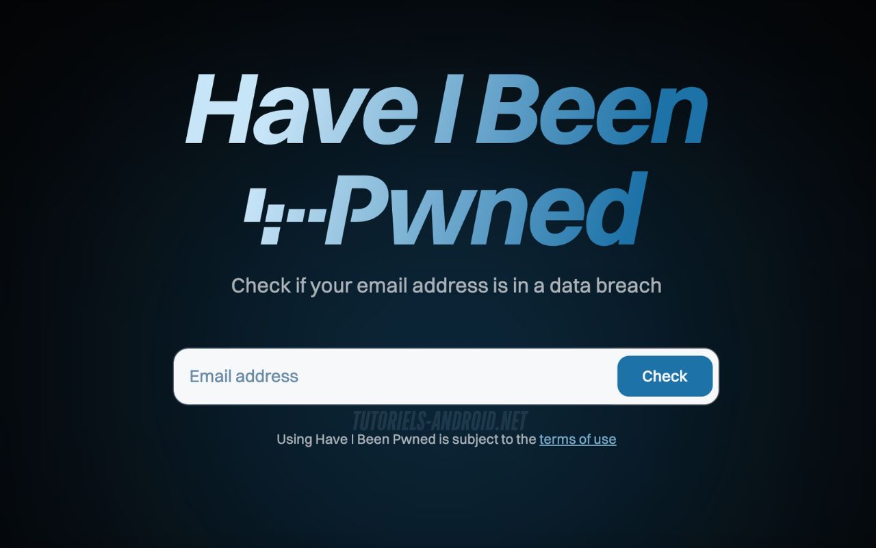 Vérifier l'email sur HaveIBeenPwned