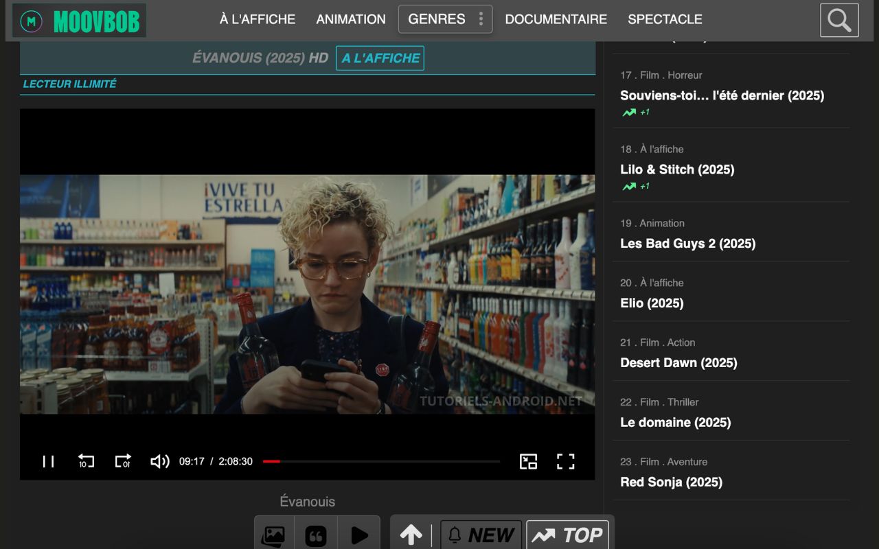 Idivov a changé d’adresse ! Voici le lien à jour (Juillet 2026) 2 Capture d'écran du film Évanouis (2025) regardé en streaming sur Moovbob (Idivov)