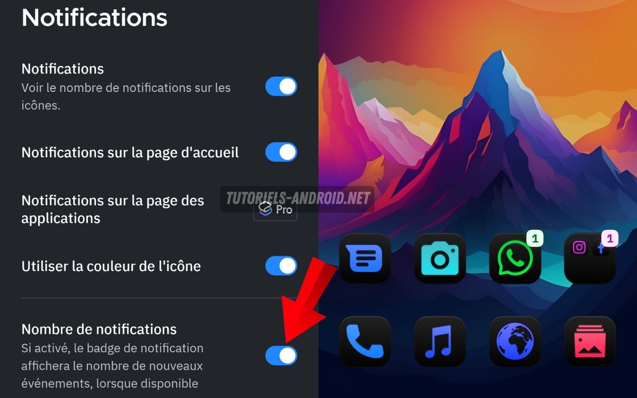 15 ans sur Android : voici mes alternatives préférées à Nova Launcher 4 Image affichant le nombre de notifications sur les icônes des applications dans Smart Launcher 6