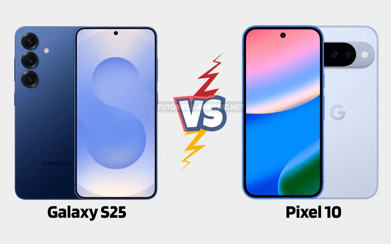 Image montrant le Galaxy S25 contre le Pixel 10