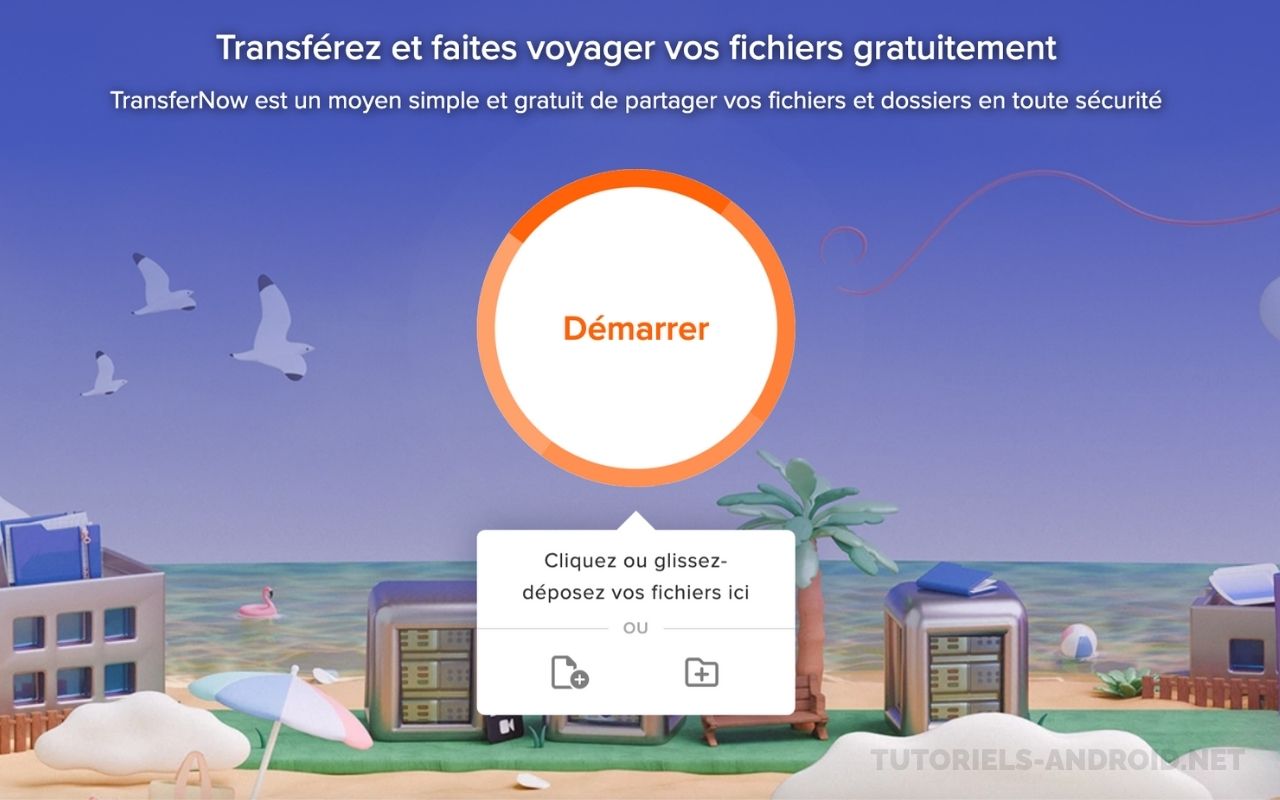 Partagez des fichiers jusqu'à 5 Go gratuitement en ligne avec TransferNow