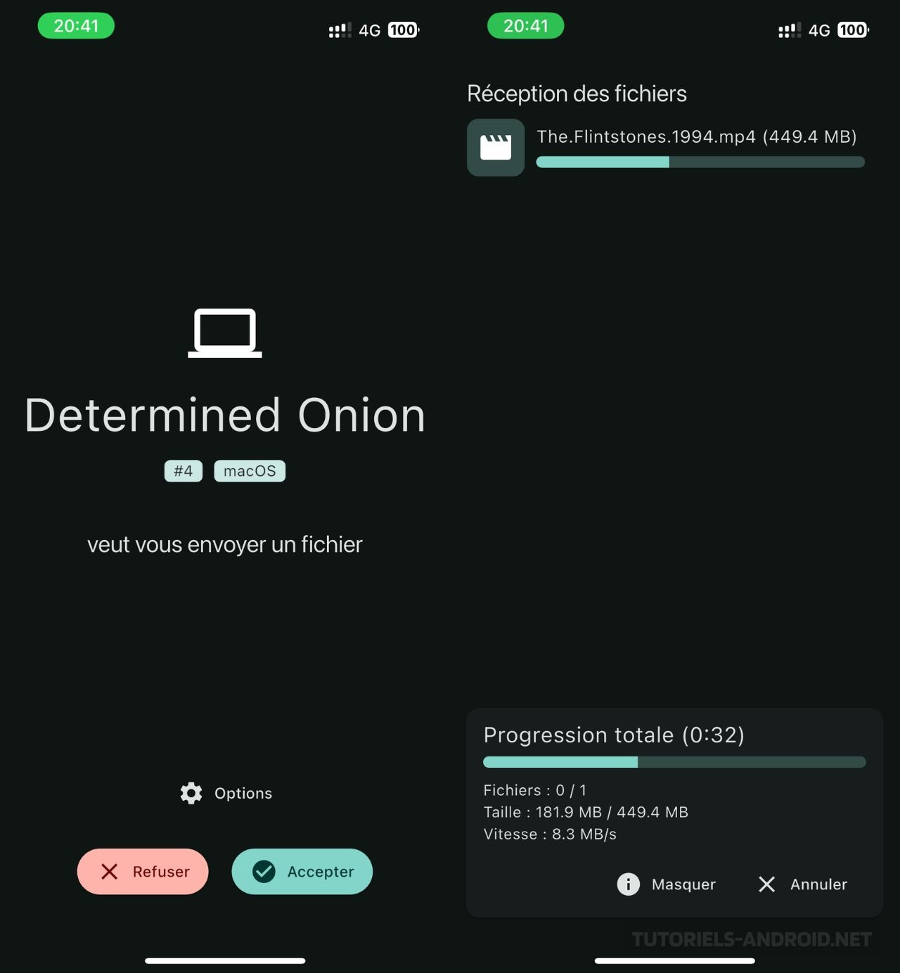Transférer vos fichiers entre iOS, Android, MacOS et Windows sans câble 3 Transfert d’un fichier MP4 entre un MacBook et un iPhone via l’application LocalSend