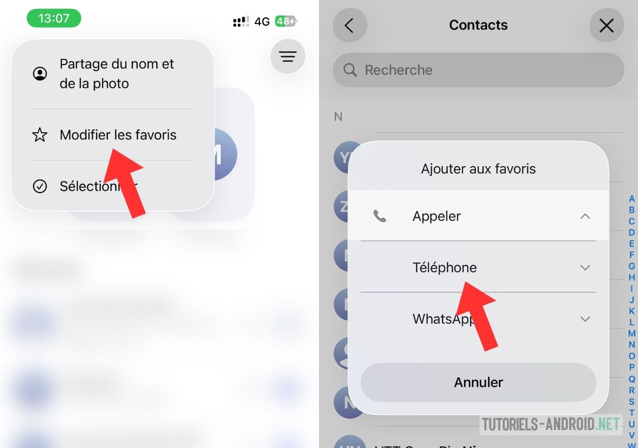 Un numéro vous dérange ? Voici comment l'ignorer sur iOS 26 5 Ajouter un contact aux favoris sur iOS 26 pour l’activer dans un mode de concentration