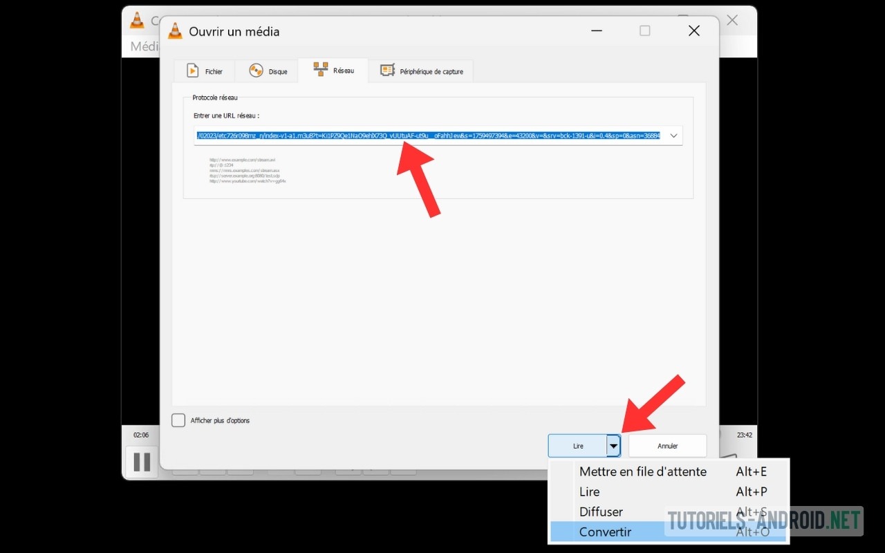 Comment j’utilise VLC pour télécharger des vidéos, films et animes en ligne 3 Étape VLC : utiliser la fonction convertir pour enregistrer une vidéo via Flux réseau