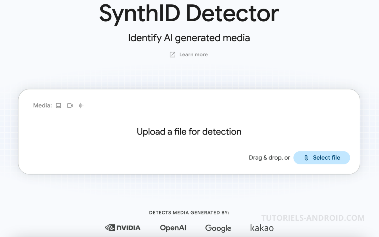 Google ouvre SynthID Detector à tous pour repérer les contenus créés par l’IA 2 Site officiel de SynthID Detector